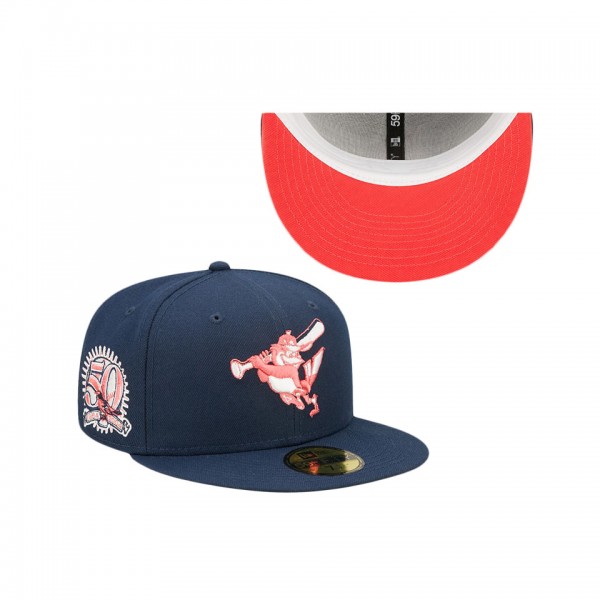 Baltimore Orioles Navy 50th Anniversary Lava Undervisor 59FIFTY Fitted Hat