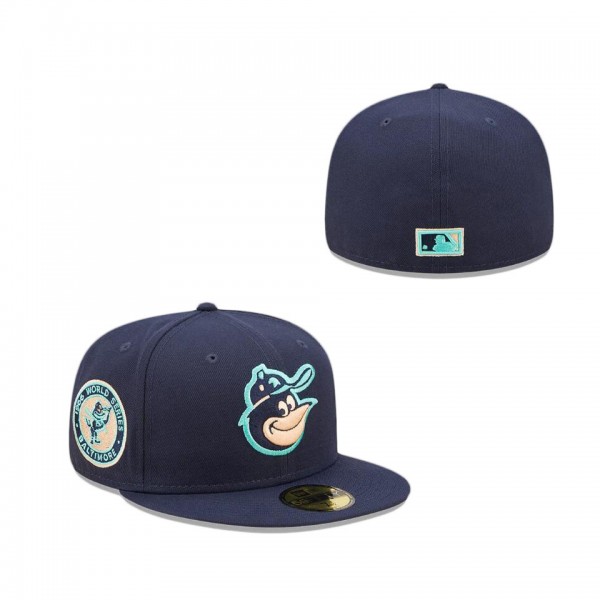 Baltimore Orioles Navy Oceanside Peach 59FIFTY Hat