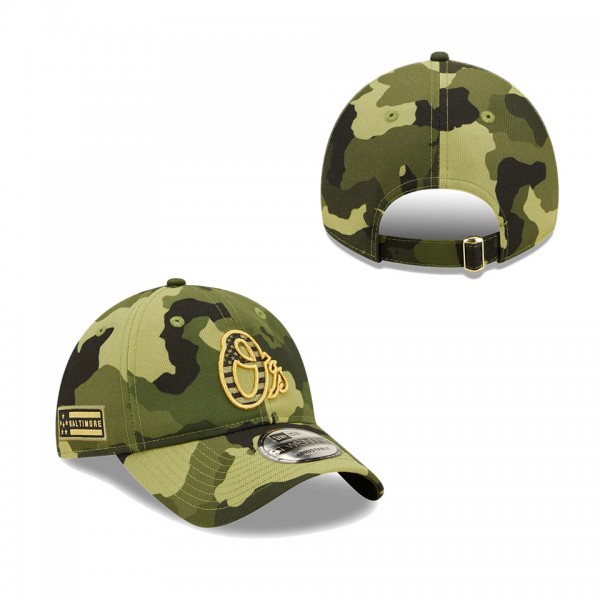 Men's Baltimore Orioles New Era Camo 2022 Armed Forces Day 9TWENTY Adjustable Hat