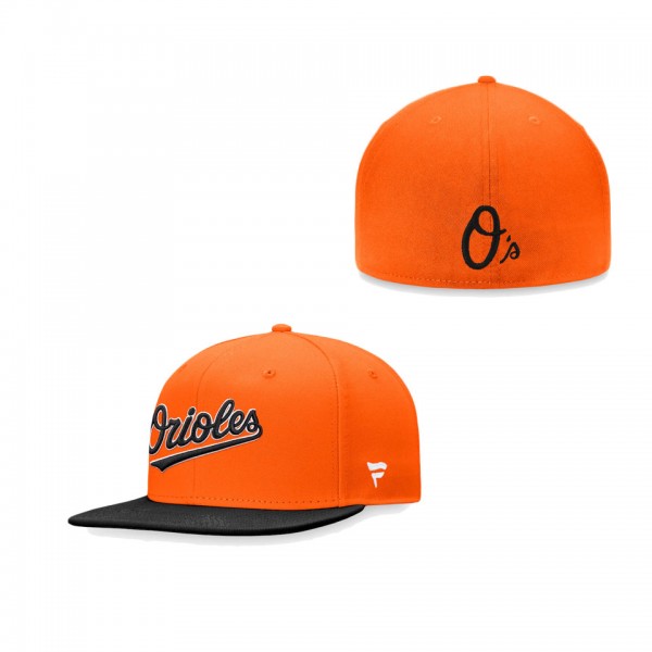 Men's Baltimore Orioles Fanatics Branded Orange Black Iconic Multi Patch Fitted Hat
