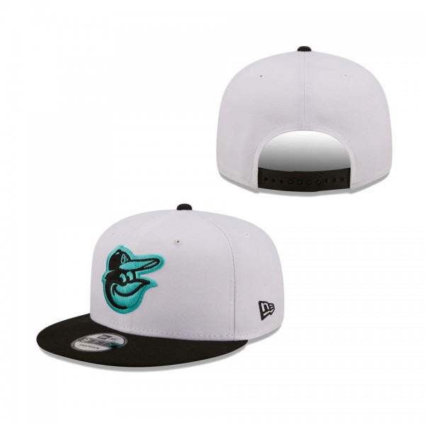 Baltimore Orioles New Era Spring Two-Tone 9FIFTY Snapback Hat White Black