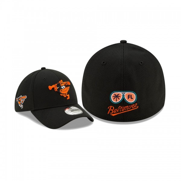 Men's Baltimore Orioles 2021 Spring Training Black 39THIRTY Flex Hat