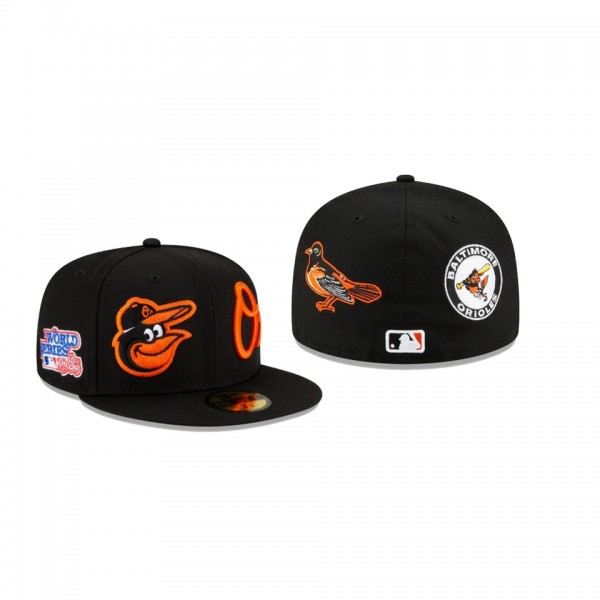 Men's Baltimore Orioles Patch Pride Black 59FIFTY Fitted Hat