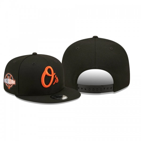 Baltimore Orioles Banner Patch Black 9FIFTY Snapback Hat
