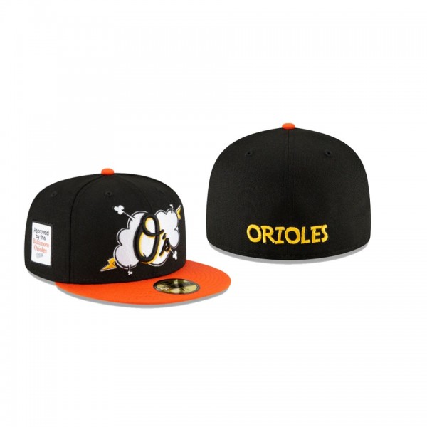 Men's Baltimore Orioles Cloud Black 59FIFTY Fitted Hat