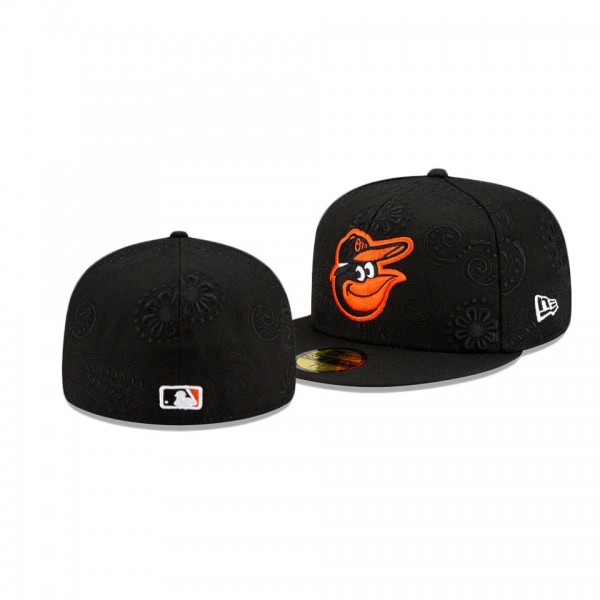 Men's Orioles Swirl Black 59FIFTY Fitted Hat