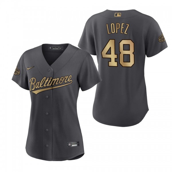 Women's Jorge Lopez Orioles Charcoal 2022 MLB All-Star Game Replica Jersey