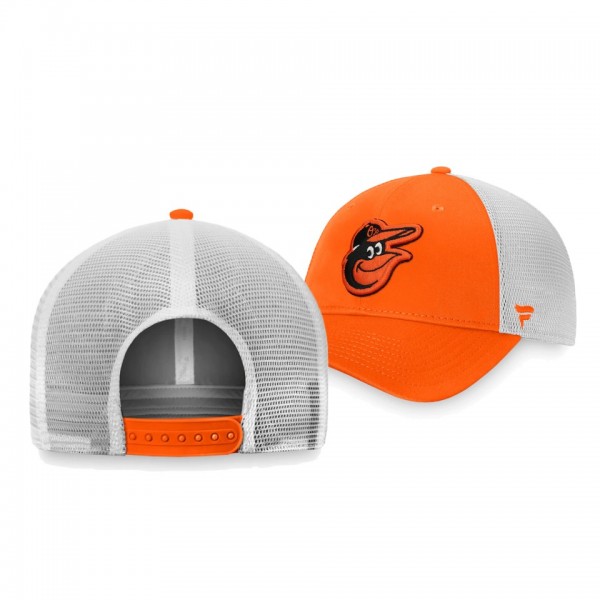 Men's Orioles Core Trucker Orange White Snapback Hat