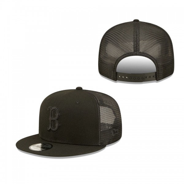Men's Boston Red Sox New Era Blackout Trucker 9FIFTY Snapback Hat
