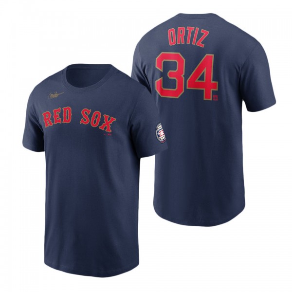 Men's Boston Red Sox David Ortiz Navy Name & Number T-Shirt