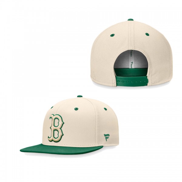 Boston Red Sox Natural Kelly Green St. Patrick's Day Two-Tone Snapback Hat