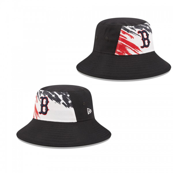 Boston Red Sox Navy 2022 4th Of July Stars Stripes Bucket Hat