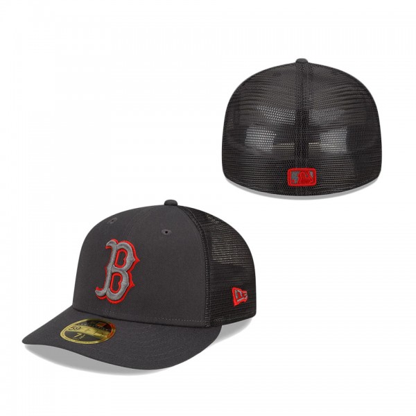 Boston Red Sox New Era 2022 Batting Practice Low Profile 59FIFTY Fitted Hat Graphite