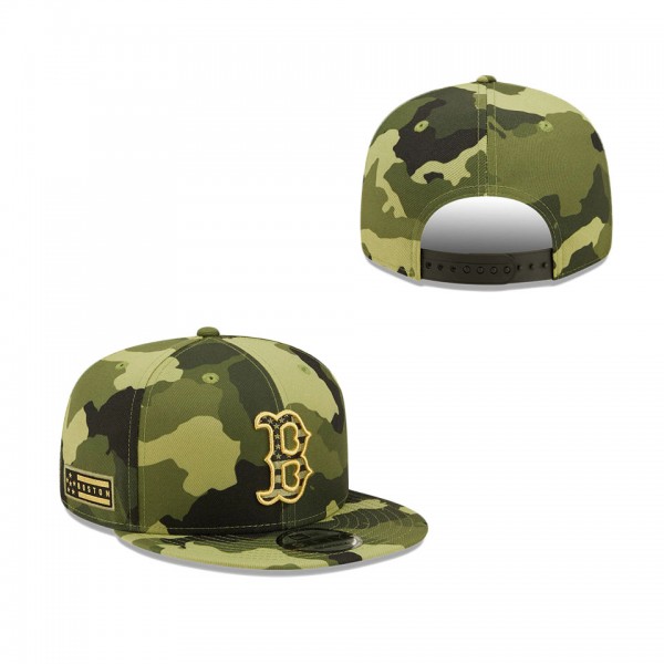 Men's Boston Red Sox New Era Camo 2022 Armed Forces Day 9FIFTY Snapback Adjustable Hat
