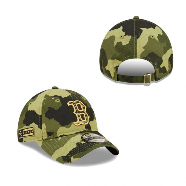 Men's Boston Red Sox New Era Camo 2022 Armed Forces Day 9TWENTY Adjustable Hat