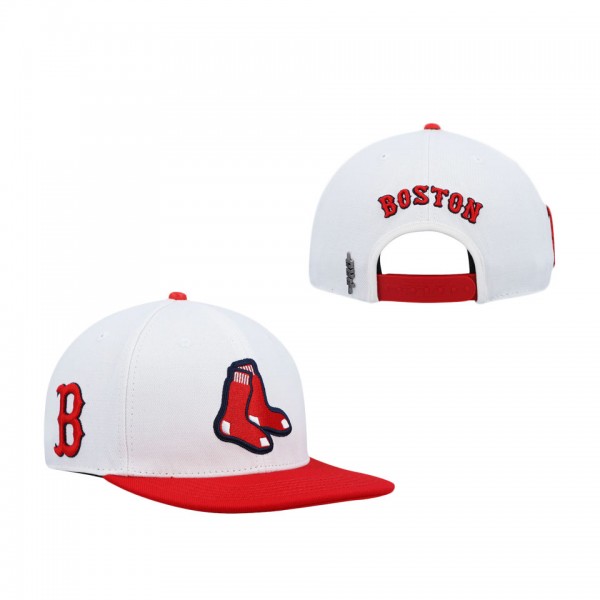 Men's Boston Red Sox Pro Standard White Logo Snapback Hat