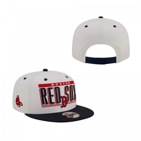 Boston Red Sox New Era Retro Title 9FIFTY Snapback Hat White Navy