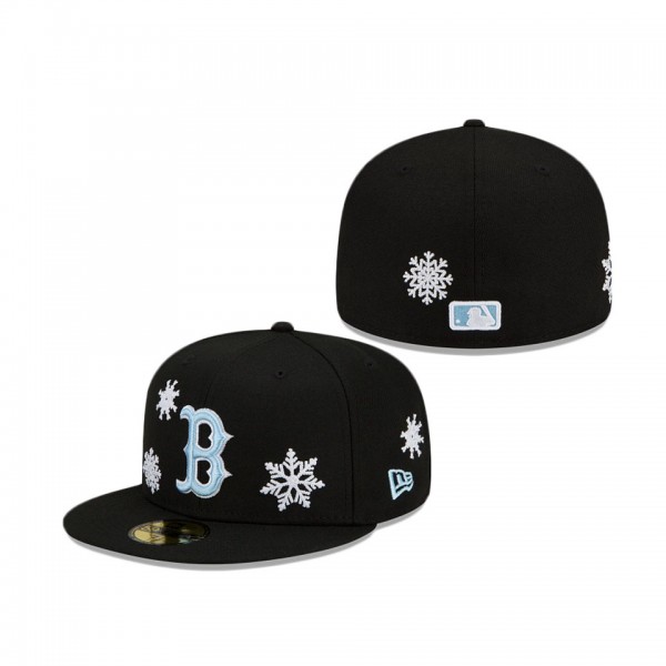Boston Red Sox Snow Fitted Hat