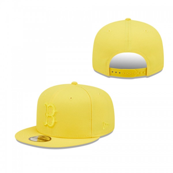 Men's Boston Red Sox New Era Yellow Spring Color Pack 9FIFTY Snapback Hat