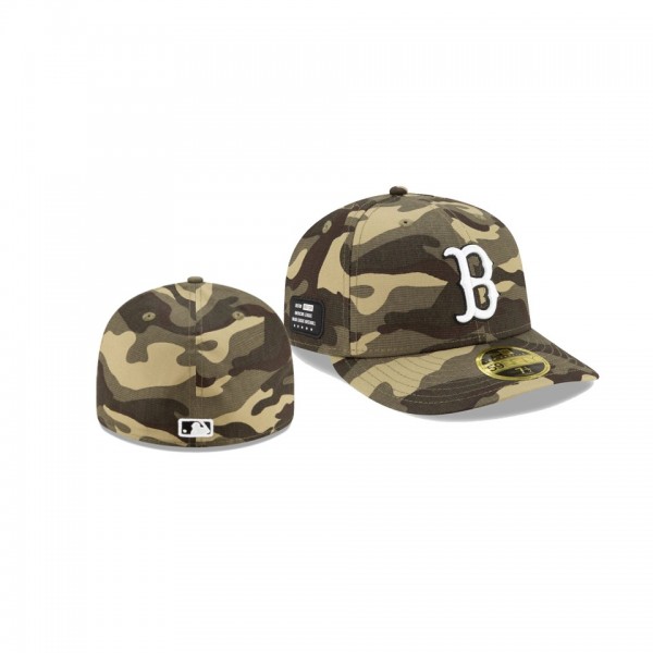 Men's Boston Red Sox 2021 Armed Forces Day Camo On-Field Low Profile 59FIFTY Fitted Hat