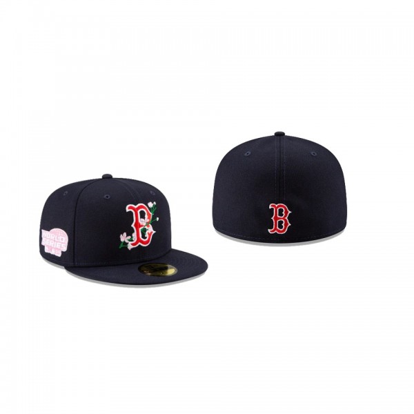 Men's Boston Red Sox Side Patch Bloom Navy 59FIFTY Fitted Hat