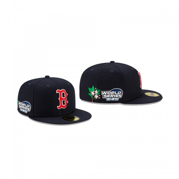 Men's Boston Red Sox State Flower Navy 59FIFTY Fitted Hat