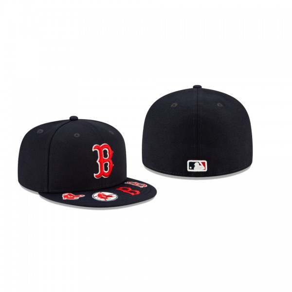 Men's Boston Red Sox Visor Hit Navy 59FIFTY Fitted Hat