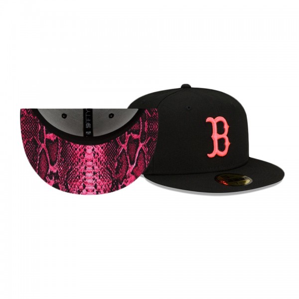 Men's Red Sox Summer Pop 5950 Black Fitted Hat