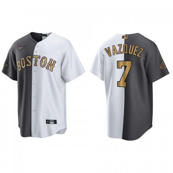 Christian Vazquez Red Sox White Charcoal 2022 MLB All-Star Game Split Jersey