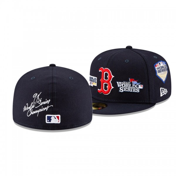 Boston Red Sox 9x World Series Champions Navy 59FIFTY Fitted Hat