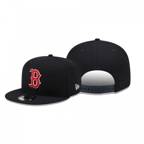Men's Red Sox Banner Patch Navy 9FIFTY Snapback Hat