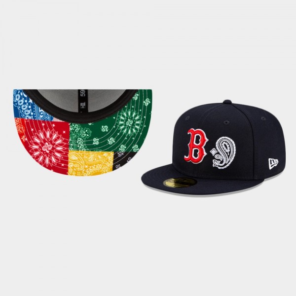Boston Red Sox Patchwork Undervisor 59FIFTY Fitted Hat