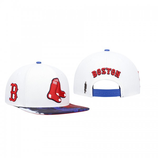 Boston Red Sox Dip-Dye White Snapback Pro Standard Hat