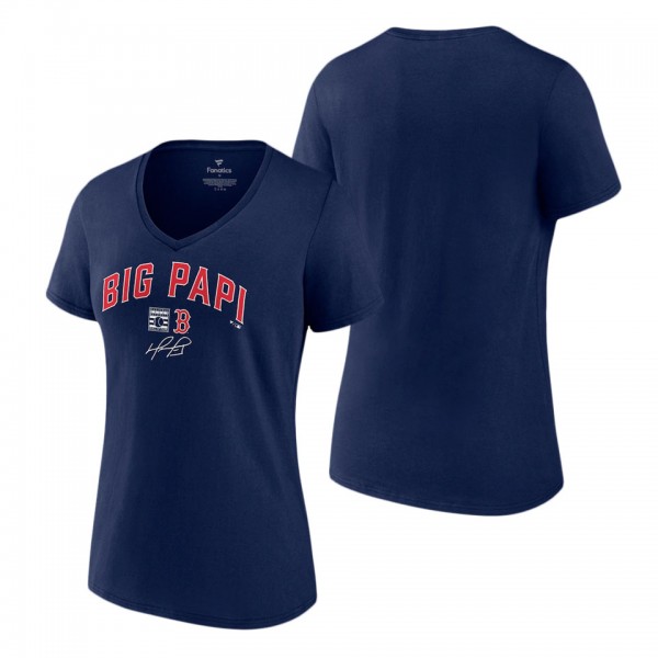 Women's Boston Red Sox David Ortiz Fanatics Branded Navy Big Papi Graphic V-Neck T-Shirt