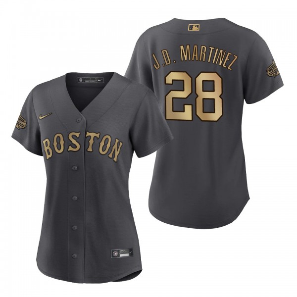 J.D. Martinez Red Sox 2022 MLB All-Star Game Replica Women's Charcoal Jersey