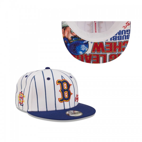 Youth Boston Red Sox New Era White Navy MLB X Big League Chew Original 9FIFTY Snapback Adjustable Hat
