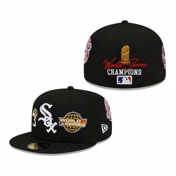 Chicago White Sox New Era 3x World Series Champions Count The Rings 59FIFTY Fitted Hat Black