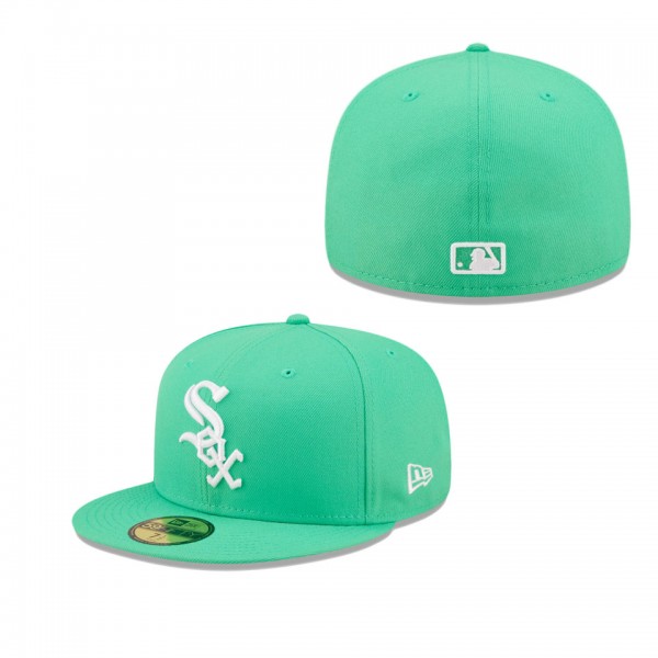 Chicago White Sox Island Green Logo White 59FIFTY Fitted Hat