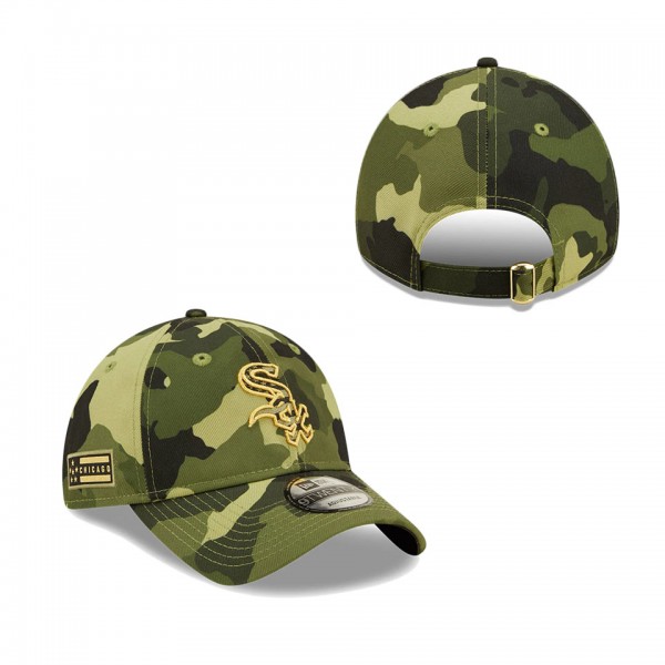 Men's Chicago White Sox New Era Camo 2022 Armed Forces Day 9TWENTY Adjustable Hat