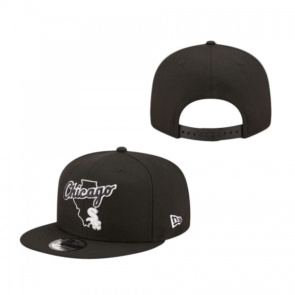 Chicago White Sox New Era State 9FIFTY Snapback Hat Black