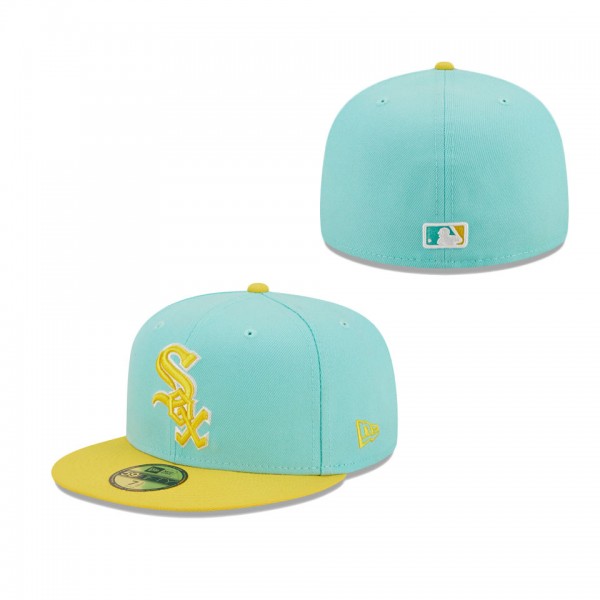 Men's Chicago White Sox New Era Turquoise Yellow Spring Color Pack Two-Tone 59FIFTY Fitted Hat