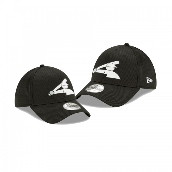 Men's White Sox Clubhouse Black 39THIRTY Flex Hat