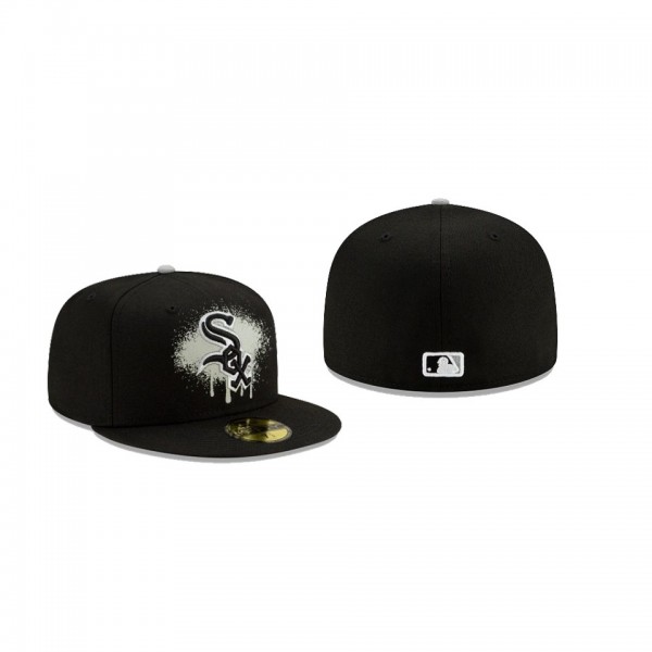 Men's Chicago White Sox Drip Front Black 59FIFTY Fitted Hat