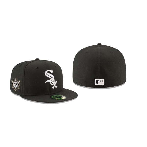 Men's Chicago White Sox Jackie Robinson Day Black 59FIFTY Fitted Hat