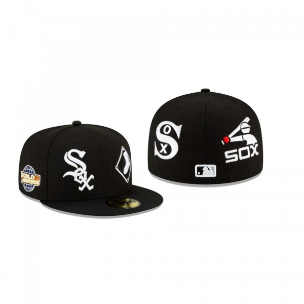 Men's Chicago White Sox Patch Pride Black 59FIFTY Fitted Hat