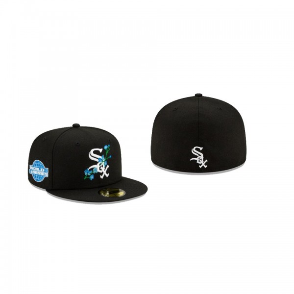 Men's Chicago White Sox Side Patch Bloom Black 59FIFTY Fitted Hat