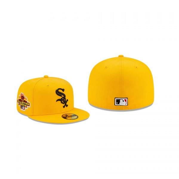 Men's Chicago White Sox Red Under Visor Gold 59FIFTY Fitted Hat