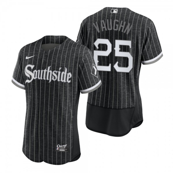 Men's Chicago White Sox Andrew Vaughn Black 2021 City Connect Authentic Jersey