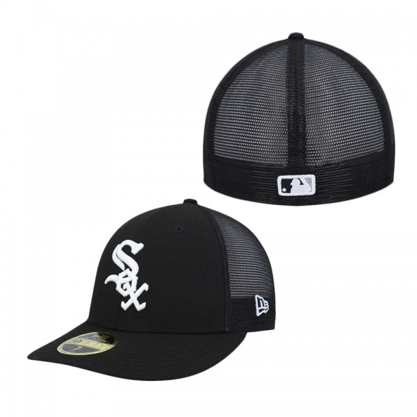 White Sox Black Authentic Collection Mesh Back Low Profile 59FIFTY Fitted Hat