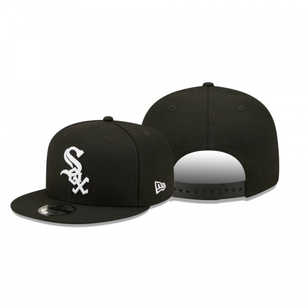 Men's White Sox Banner Patch Black 9FIFTY Snapback Hat